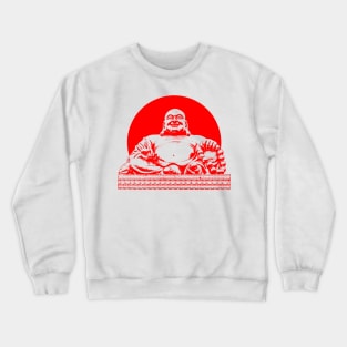 Buddhism Art Red Color Crewneck Sweatshirt